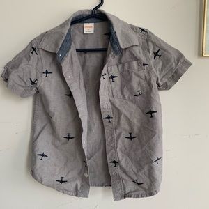 3T Gymboree Plane Button-down Collar Shirt